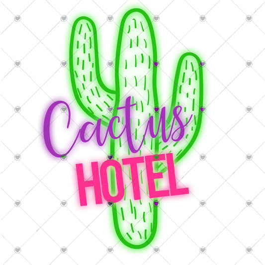 Cactus Hotel Ready To Press Sublimation and DTF Transfer