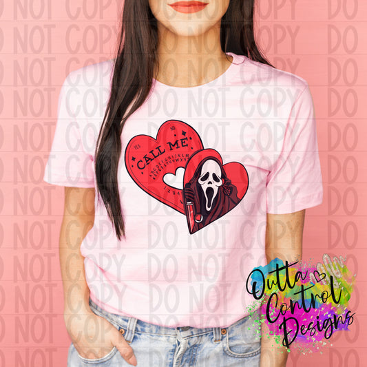 Call Me Ghost | Red Ready to Press Sublimation and DTF Transfer