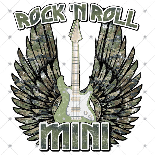 Camo Rock N Roll Mini Ready To Press Sublimation and DTF Transfer