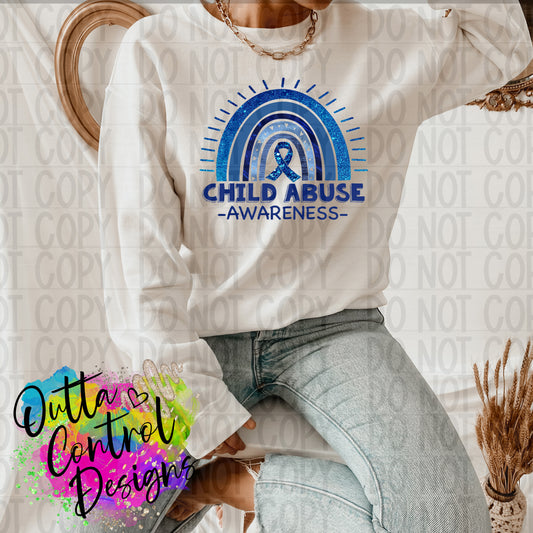 Child Abuse Awareness Ready To Press Sublimation and DTF Transfer