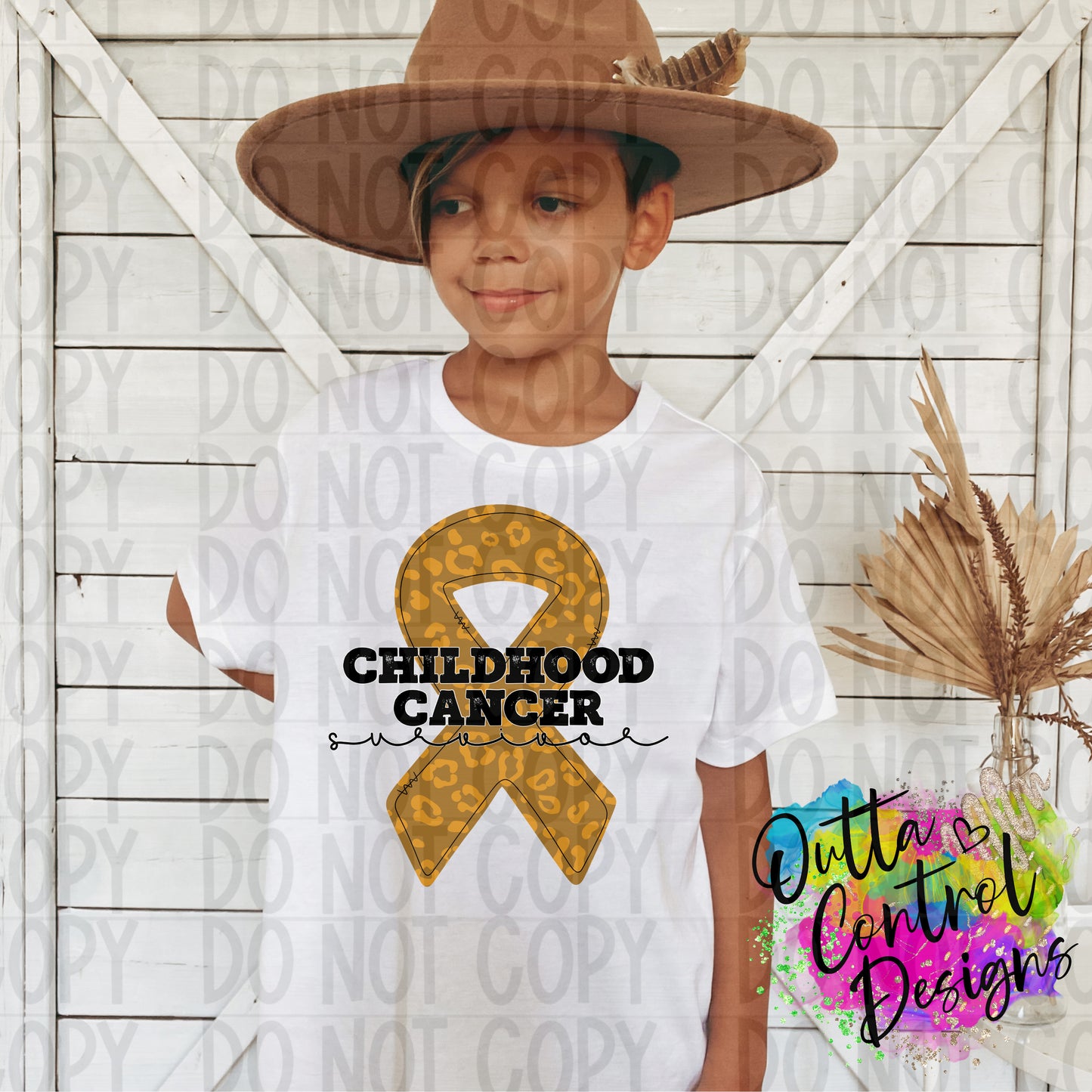 Childhood Cancer Survivor Ready To Press Sublimation and DTF Transfer