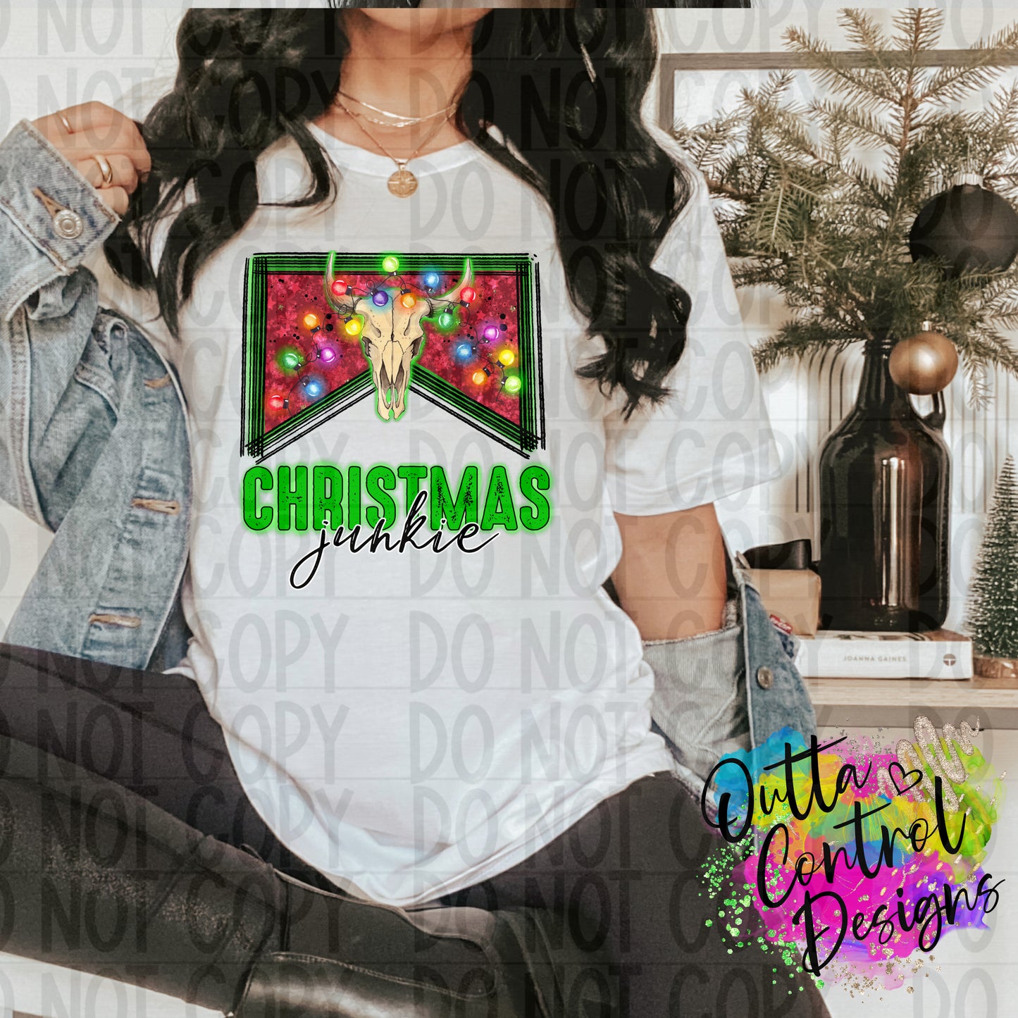 Christmas Junkie Ready To Press Sublimation and DTF Transfer