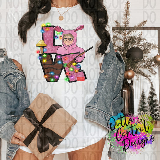 LOVE Christmas kid Ready To Press Sublimation and DTF Transfer