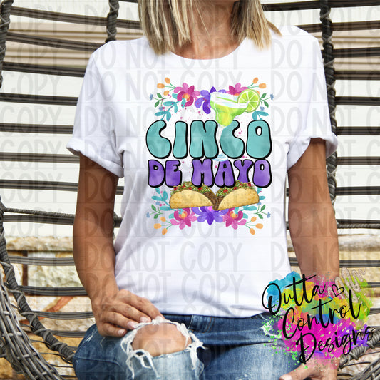 Cinco De Mayo Ready To Press Sublimation and DTF Transfer