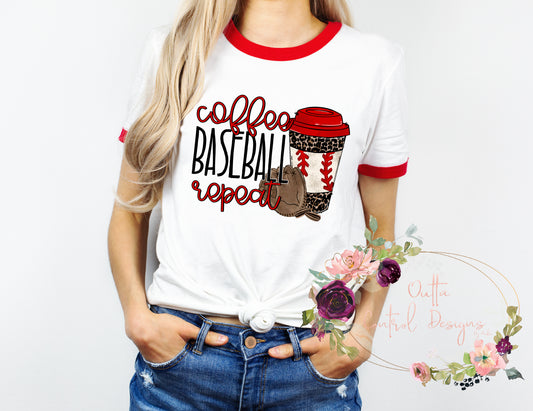 Coffee Baseball Repeat Ready To Press Sublimation Transfer