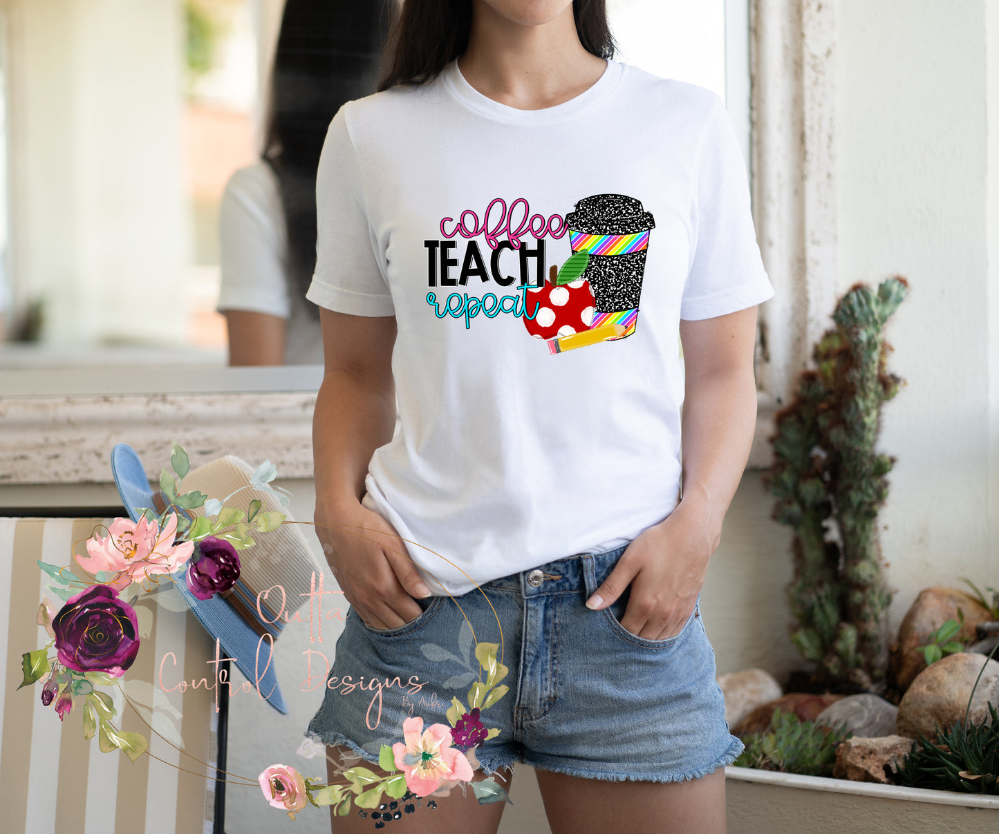 Coffee Teach Repeat Ready To Press Sublimation Transfer
