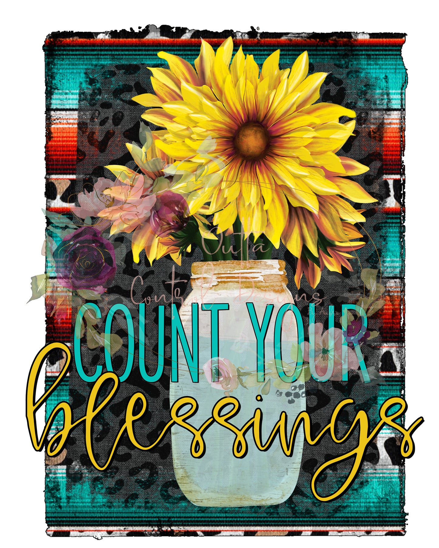 Count Your Blessings Ready To Press Sublimation Transfer