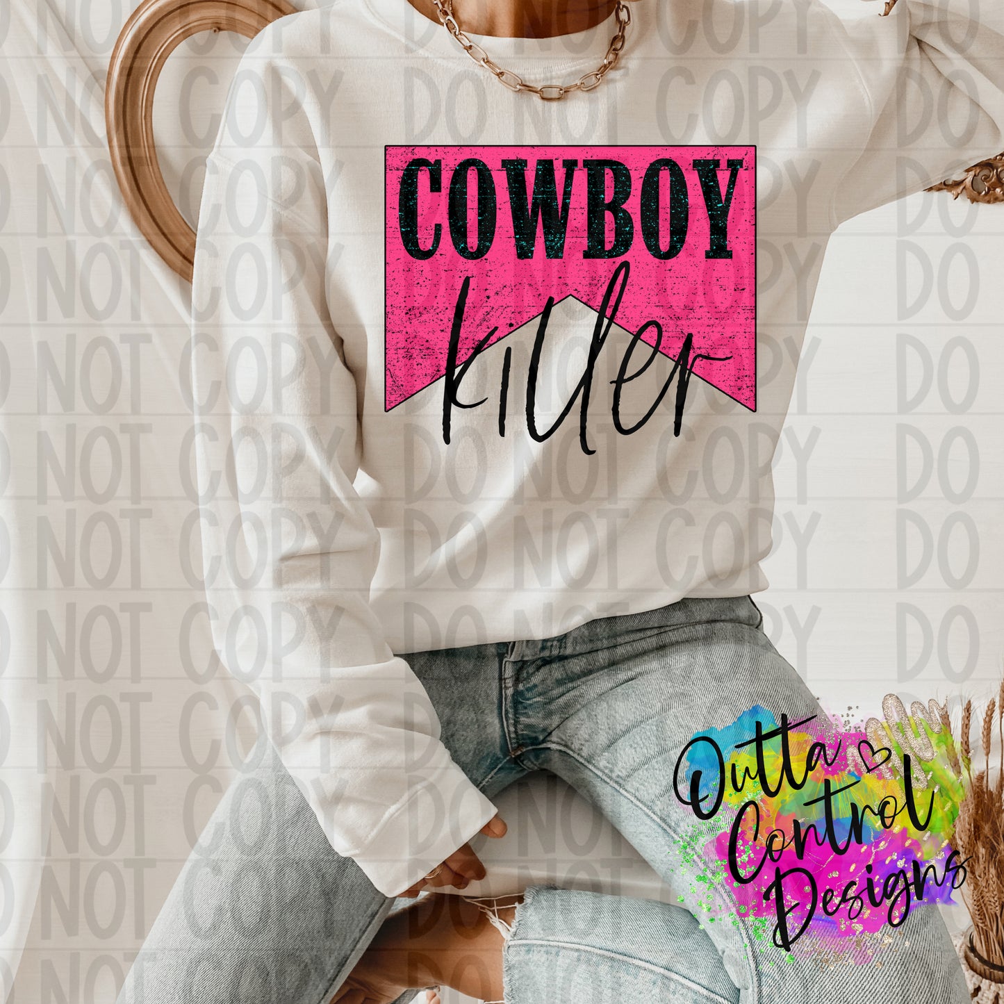 Cowboy Killer Ready to Press Sublimation and DTF Transfer