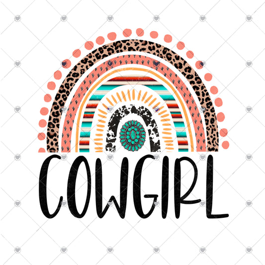 Cowgirl Rainbow Ready To Press Sublimation and DTF Transfer