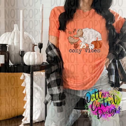 Cozy Vibes | Fall Ready to Press Sublimation and DTF Transfer