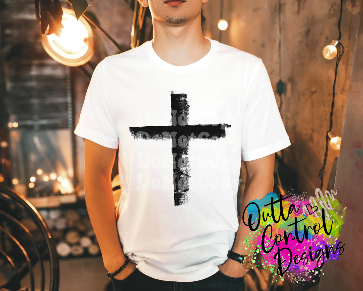 Cross Distressed Ready To Press Sublimation and DTF Transfer