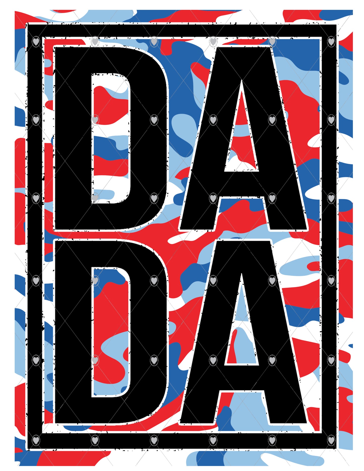 Dada camo Ready To Press Sublimation Transfer