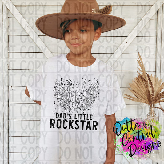 Dad's Little Rockstar Ready to Press Sublimation and DTF Transfer