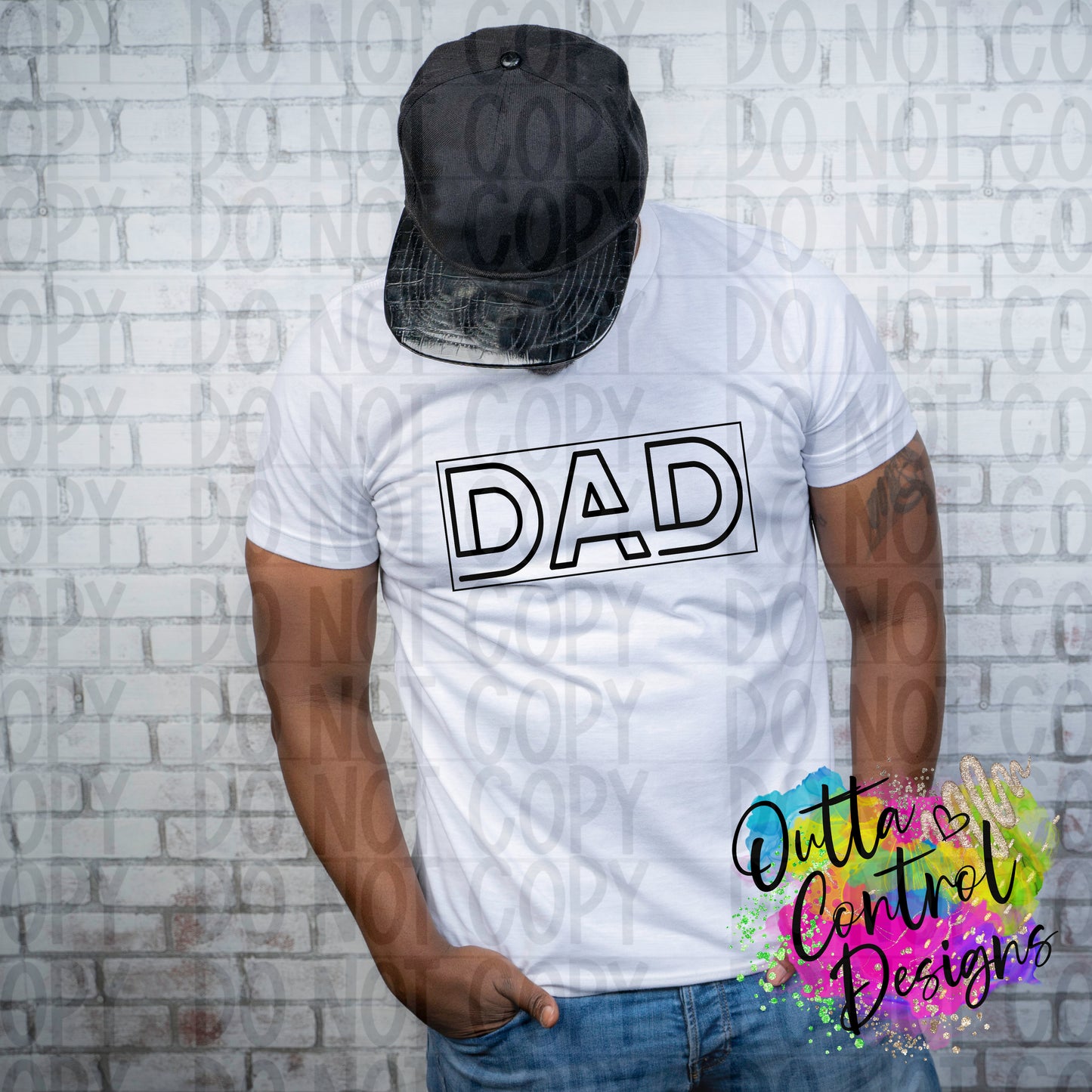 Dad Single Color Ready to Press Sublimation and DTF Transfer