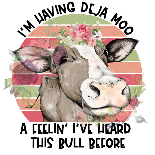 Deja Moo Ready To Press Sublimation Transfer