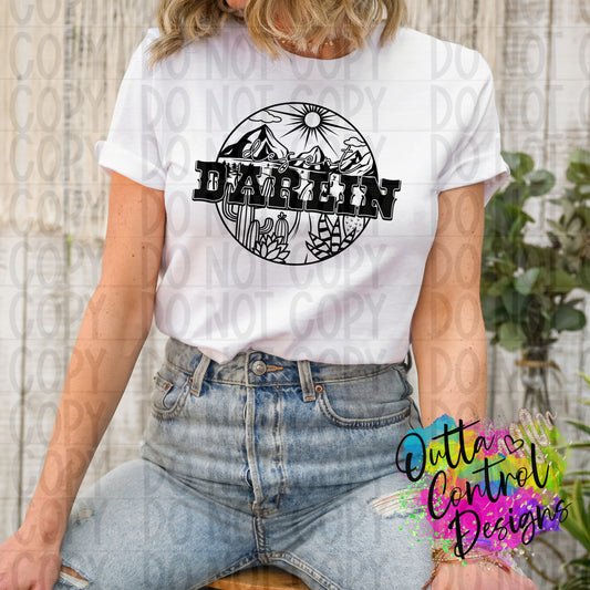 Desert Darlin | Single Color Ready to Press Sublimation and DTF Transfer