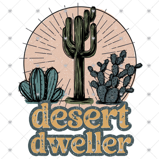 Desert Dweller Retro Ready To Press Sublimation and DTF Transfer