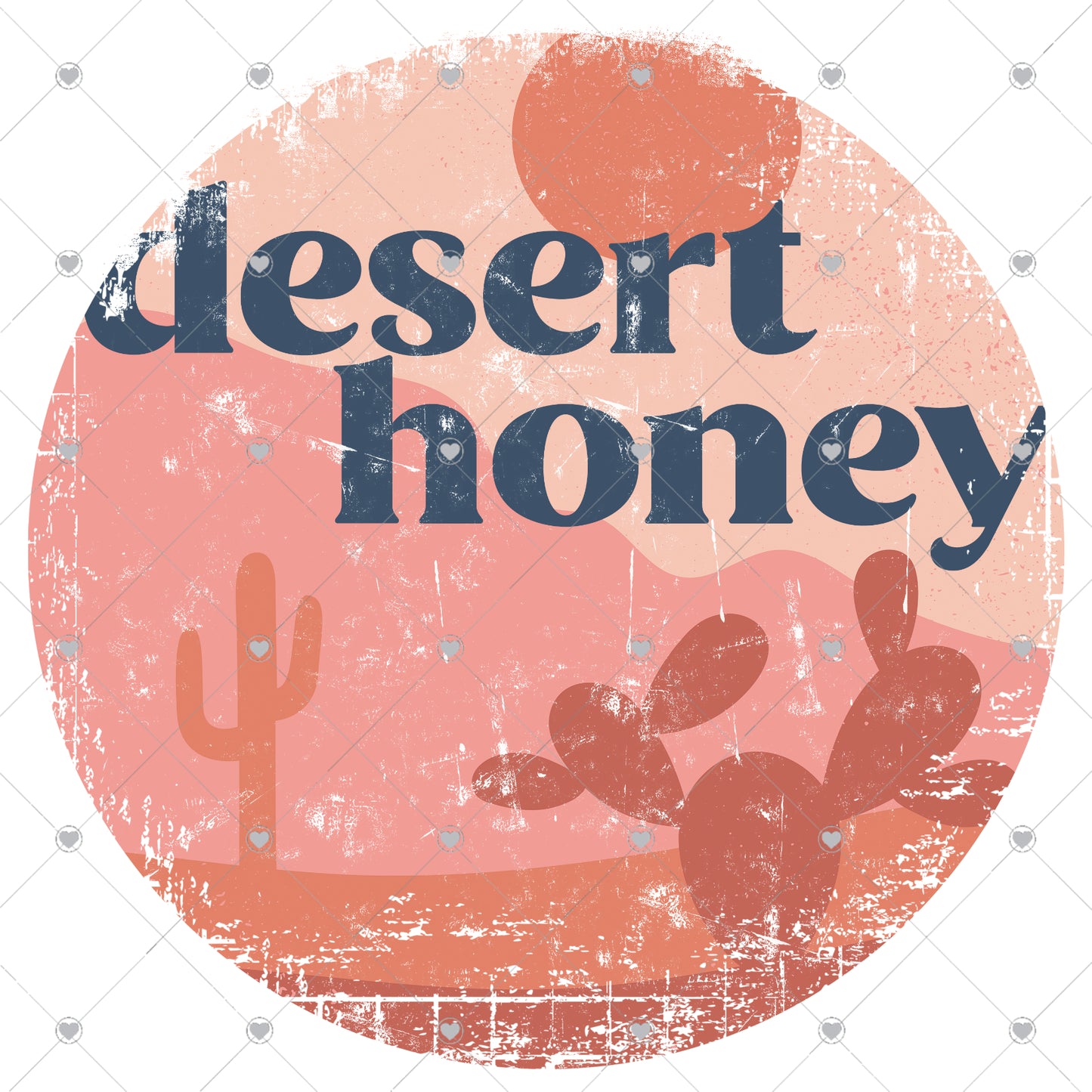 Desert Honey Pink Ready To Press Sublimation and DTF Transfer