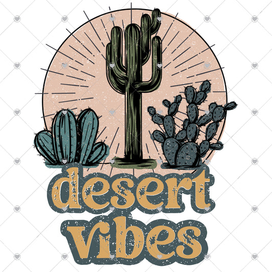 Desert Vibes Retro Ready To Press Sublimation and DTF Transfer