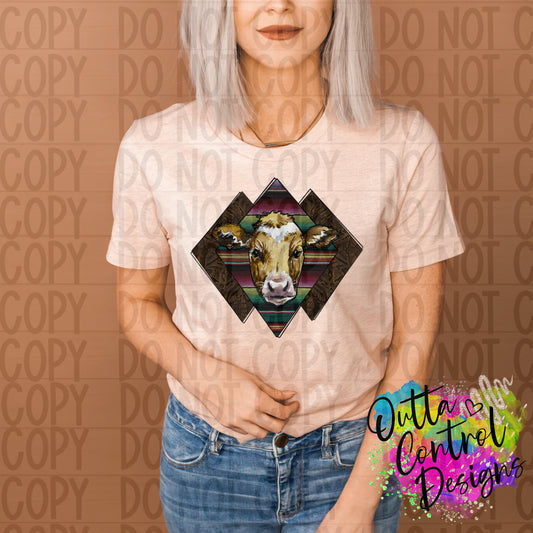 Diamonds Cow Ready to Press Sublimation and DTF Transfer