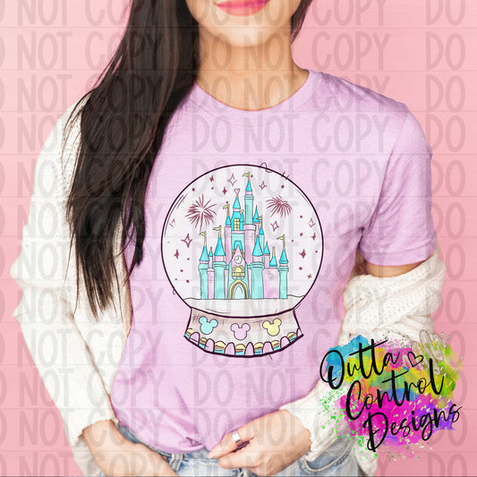 Magical Place Snow Globe Ready To Press Sublimation and DTF Transfer