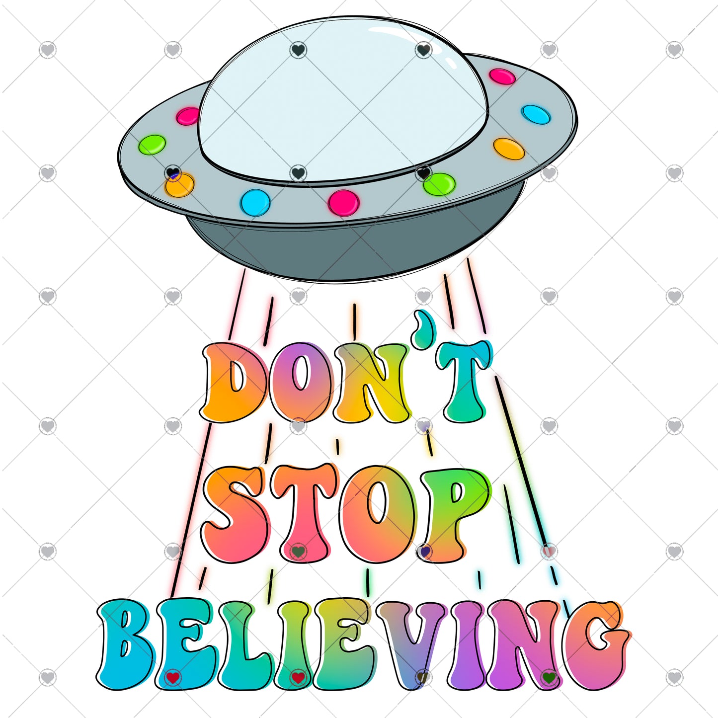 Don't Stop Believing Ready To Press Sublimation Transfer