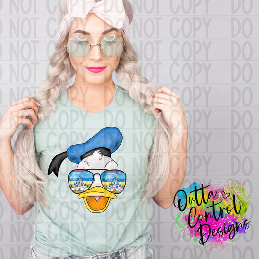 Boy Duck with Sun Glasses Ready To Press Sublimation and DTF Transfer