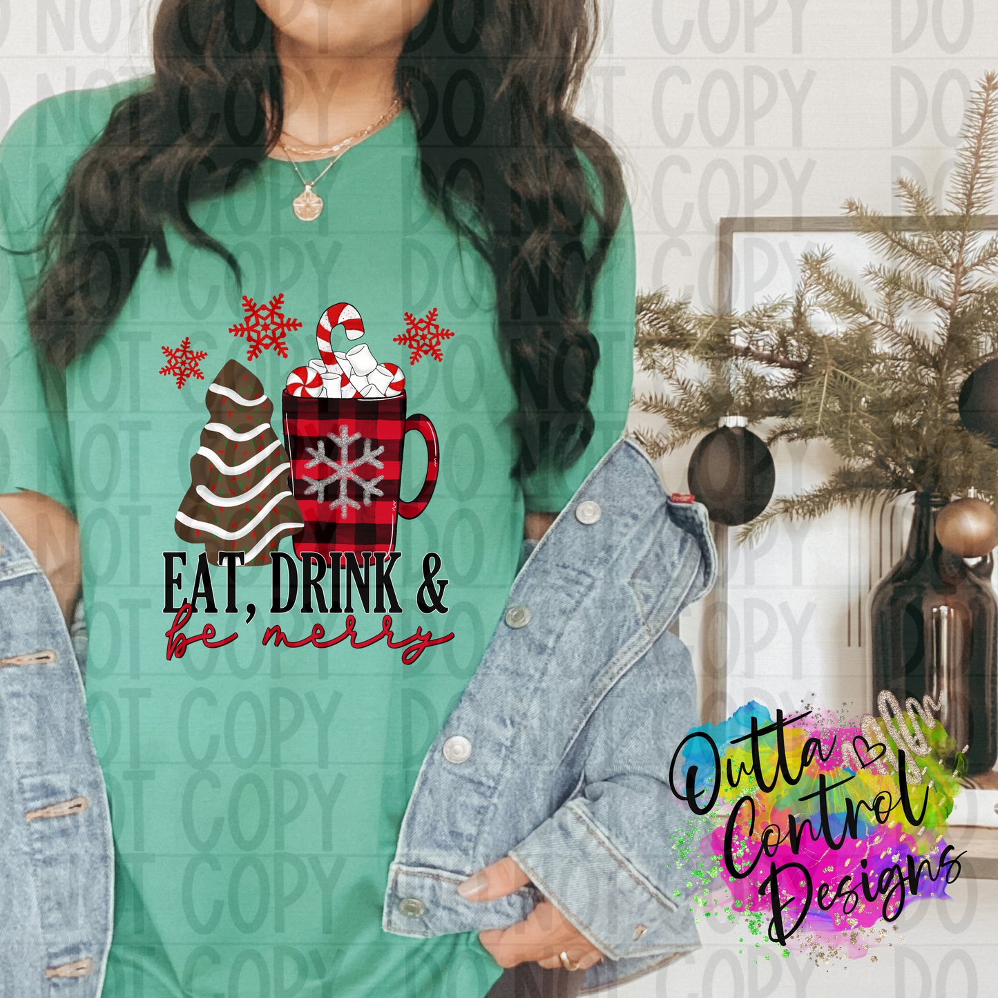 Eat Drink Be Merry Ready to Press Sublimation and DTF Transfer