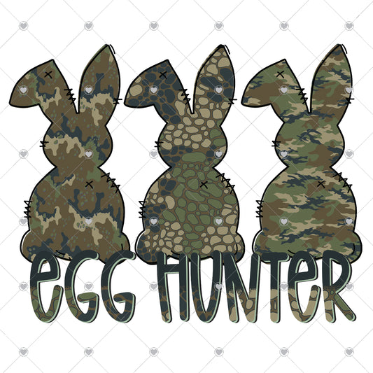 Egg Hunter Peep Camo Ready To Press Sublimation and DTF Transfer