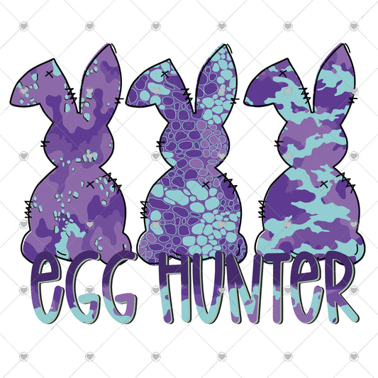 Egg Hunter Peep Purple Ready To Press Sublimation and DTF Transfer