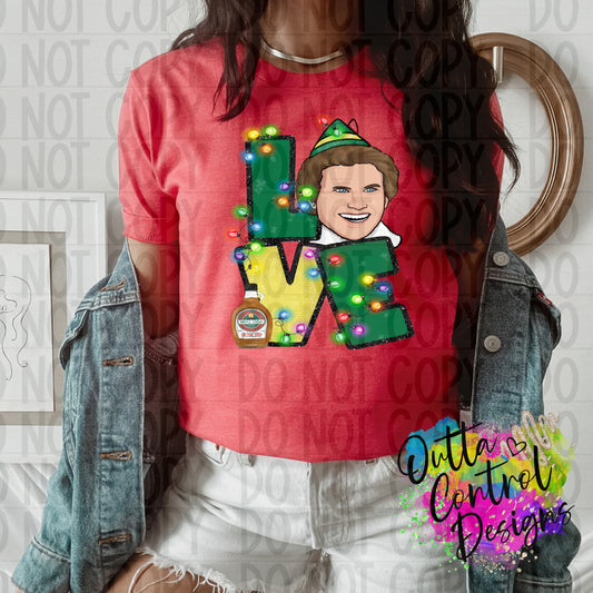 LOVE Elf Ready To Press Sublimation and DTF Transfer