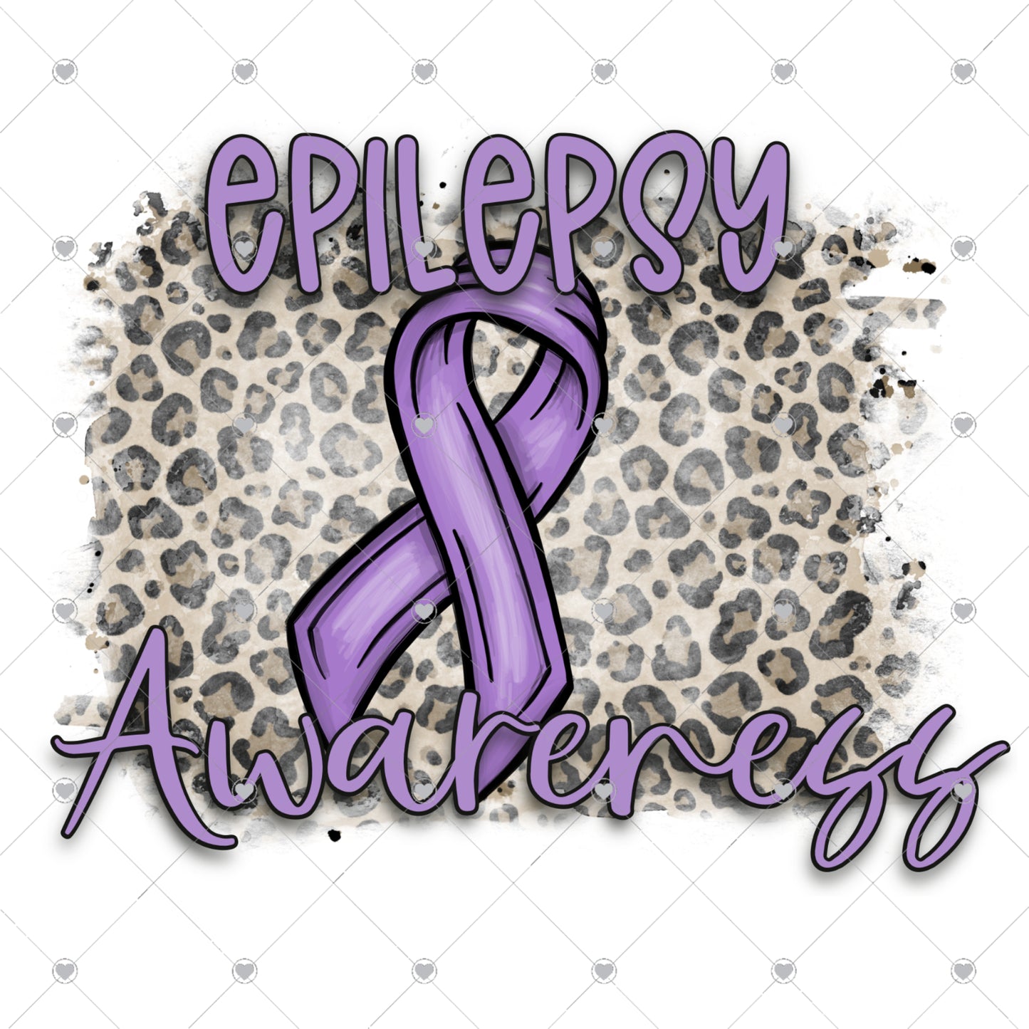 Epilepsy Awareness Leopard Ready To Press Sublimation and DTF Transfer