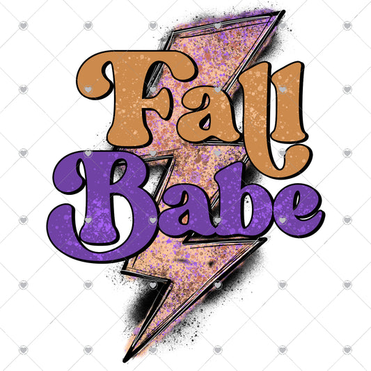 Fall Babe Purple Ready To Press Sublimation and DTF Transfer