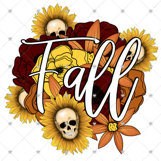 Fall skeleton Ready To Press Sublimation and DTF Transfer