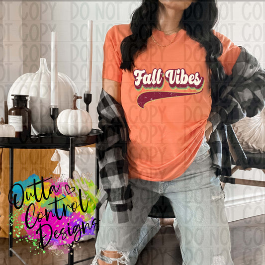 Fall Vibes Retro Ready To Press Sublimation and DTF Transfer