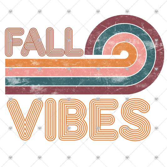 Fall Vibes Retro Ready To Press Sublimation and DTF Transfer