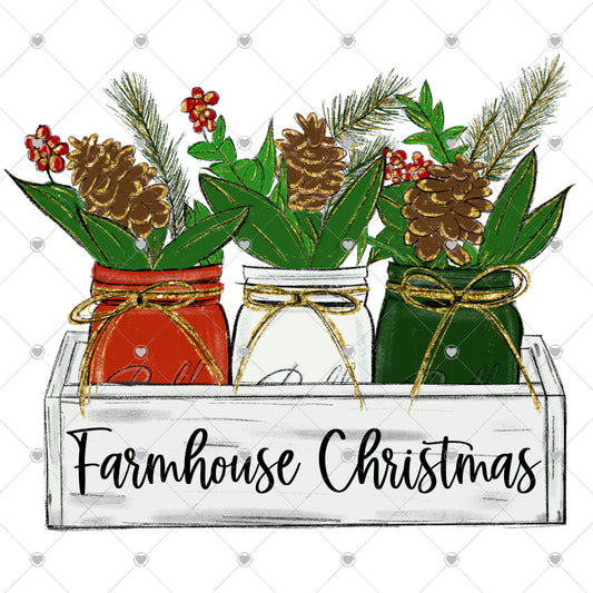 Farmhouse Christmas Ready To Press Sublimation and DTF Transfer
