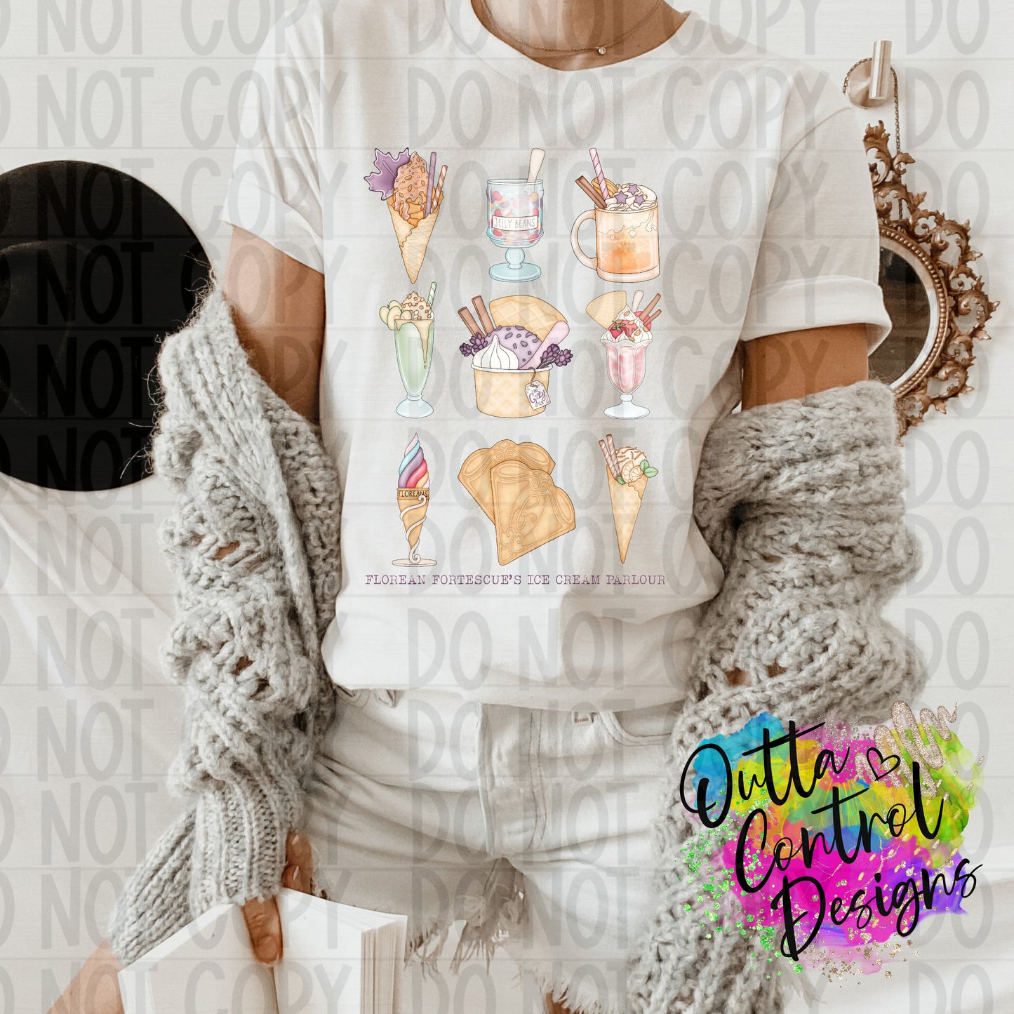 Ice Cream Parlour Ready To Press Sublimation and DTF Transfer