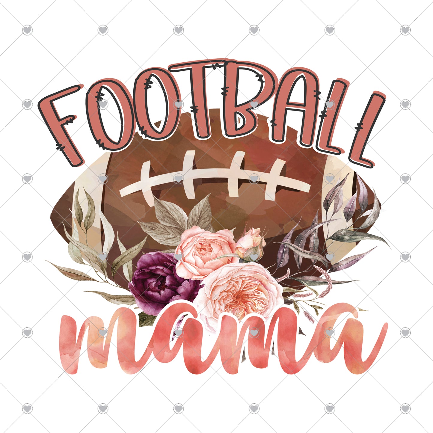 Football mama Ready To Press Sublimation and DTF Transfer