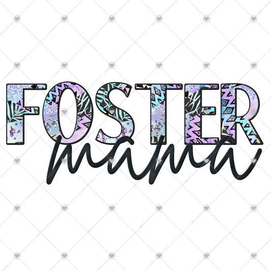 Foster Mama Purple Ready To Press Sublimation and DTF Transfer