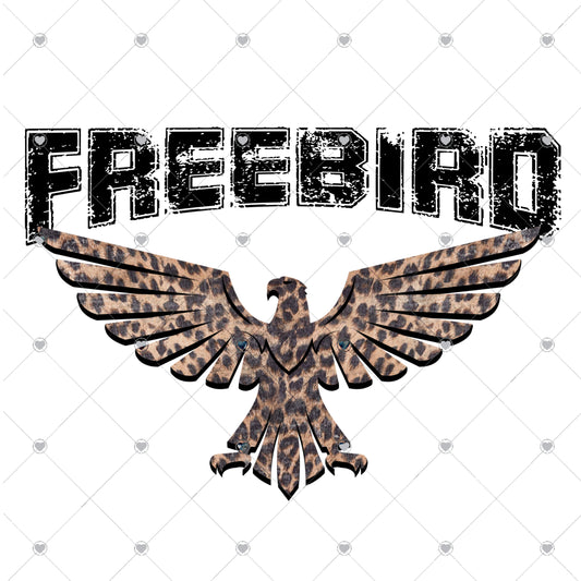 Black FreeBird Ready To Press Sublimation and DTF Transfer