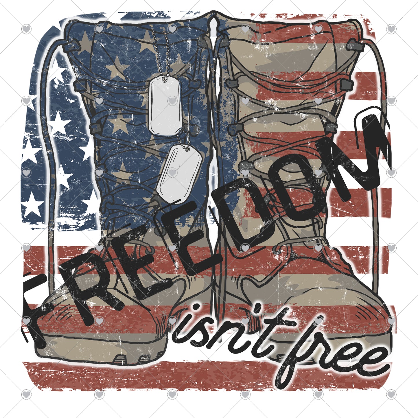 Freedom Isn't Free Ready To Press Sublimation and DTF Transfer