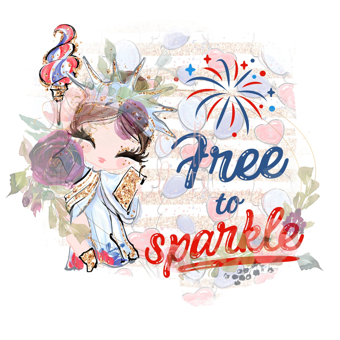 Free to Sparkle Ready To Press Sublimation Transfer