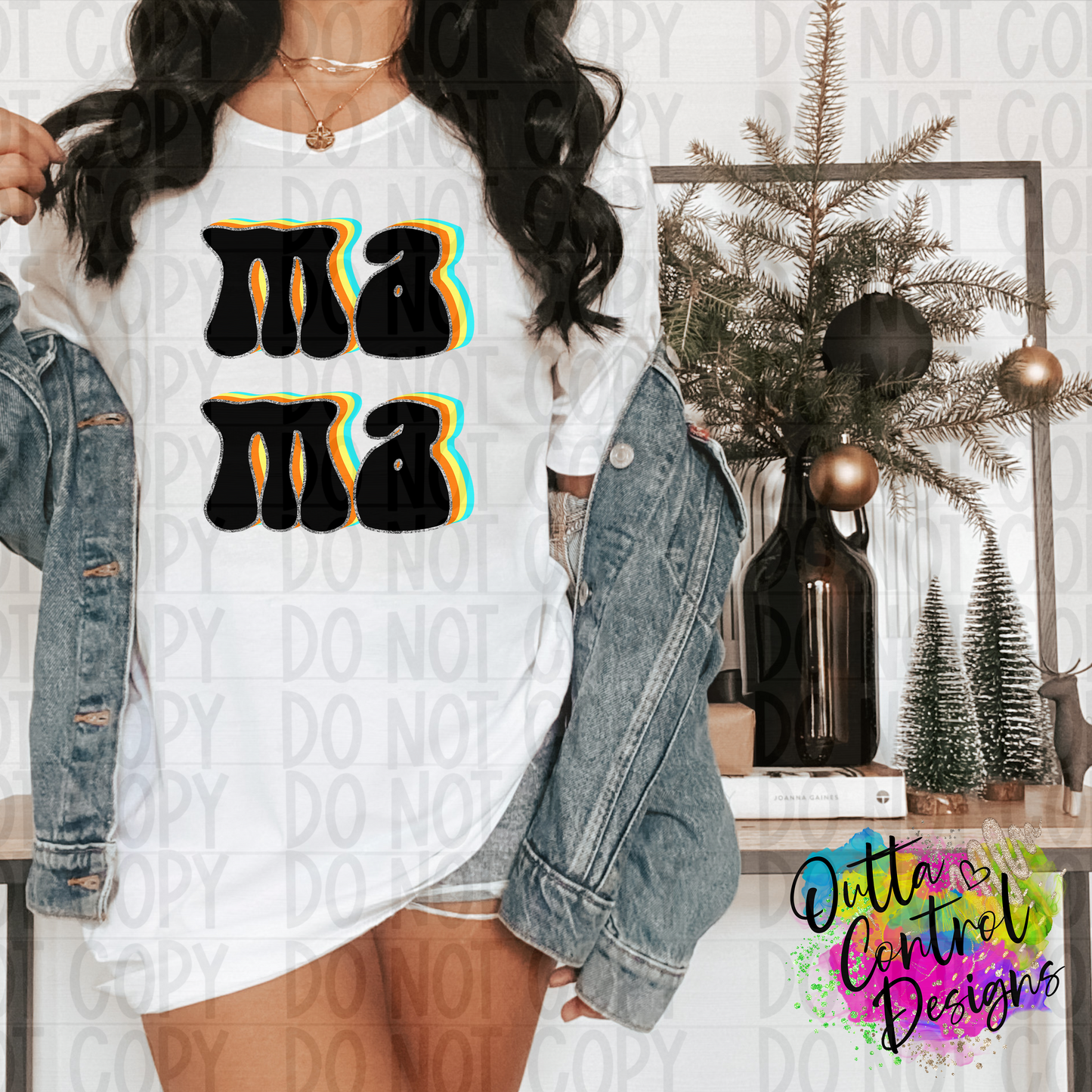 Funky Retro Mama Ready To Press Sublimation and DTF Transfer