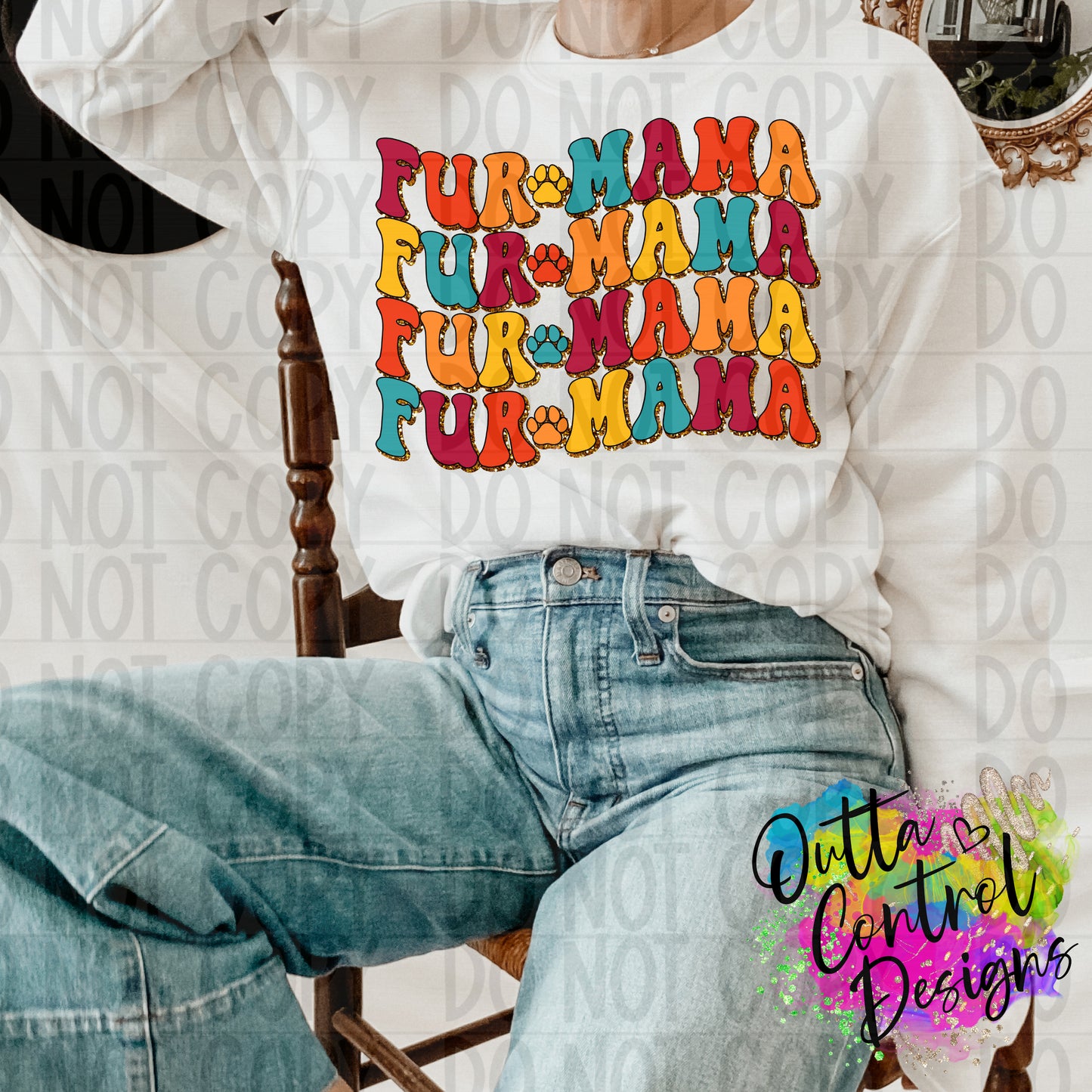 Fur Mama Ready To Press Sublimation and DTF Transfer