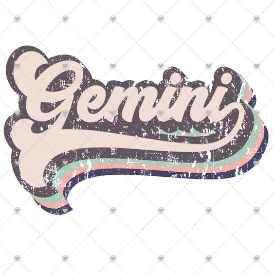Gemini Retro Ready To Press Sublimation and DTF Transfer