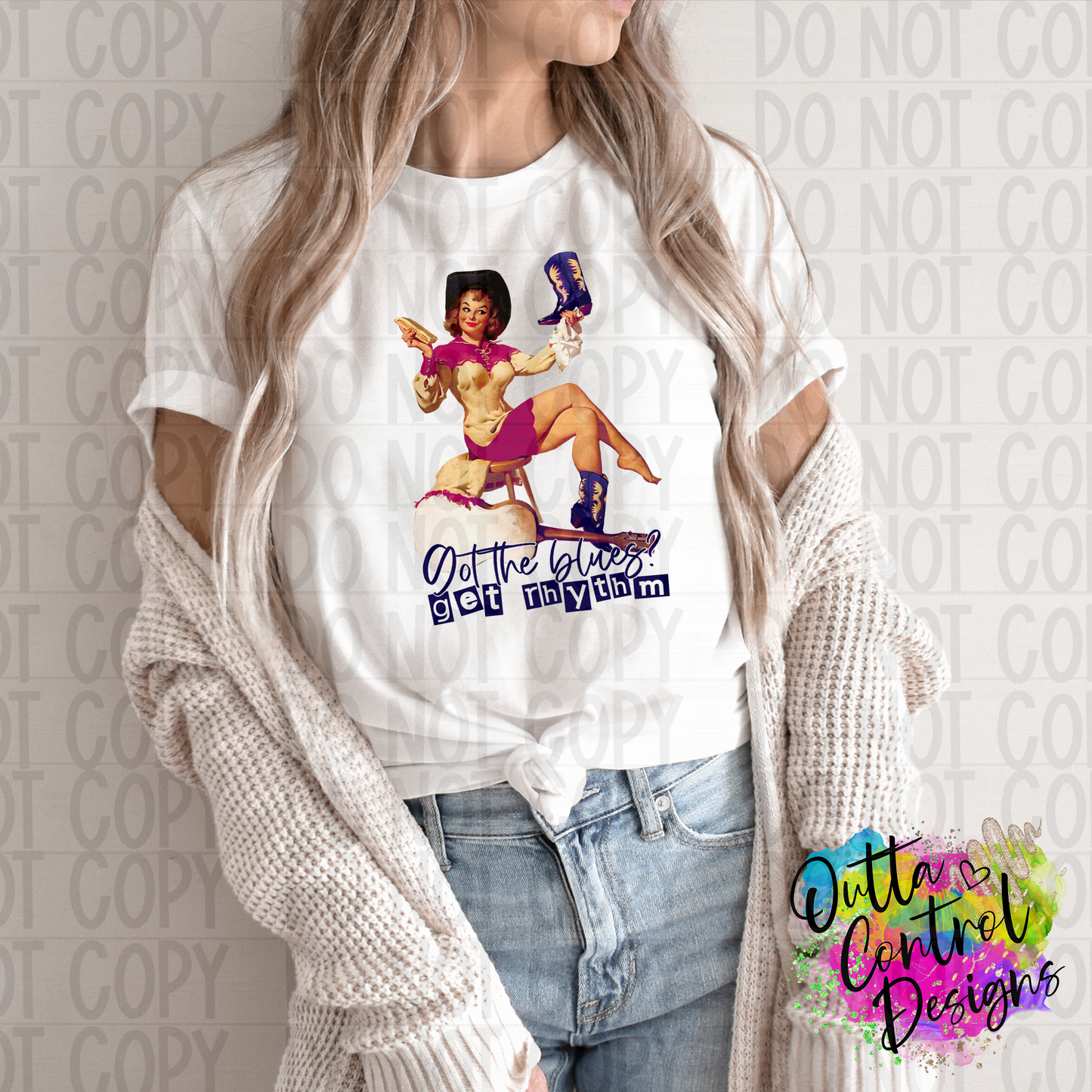 Get Rhythm Cowgirl Ready To Press Sublimation and DTF Transfer
