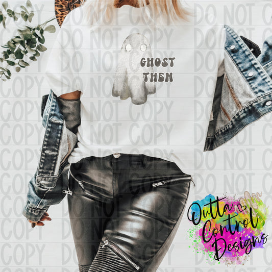 Ghost Them | Grey Ready to Press Sublimation and DTF Transfer