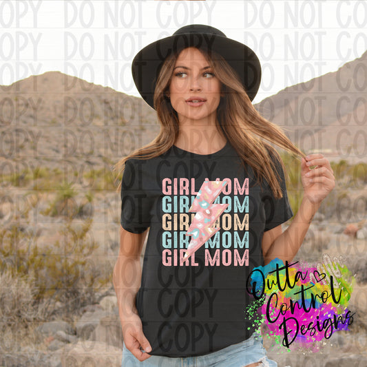 Girl Mom Bolt Only Ready to Press Sublimation and DTF Transfer
