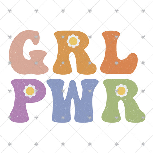 Girl Power Retro Ready To Press Sublimation and DTF Transfer